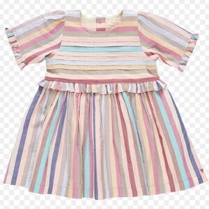 Pink Chicken - Girls Raquel Dress - Multi Vintage Stripe